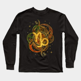 Capricorn Zodiac Sign Earth element Long Sleeve T-Shirt